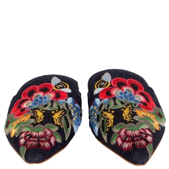 ALBERTA FERRETTI - EU37 - NWT - Floral embroidered Mules - Picture 6 of 6